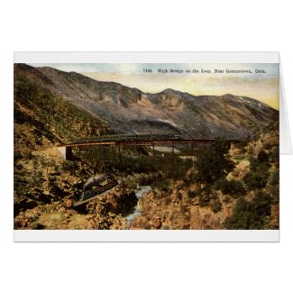 Railroad Bridge Colorado Repro Vintage 1911 card