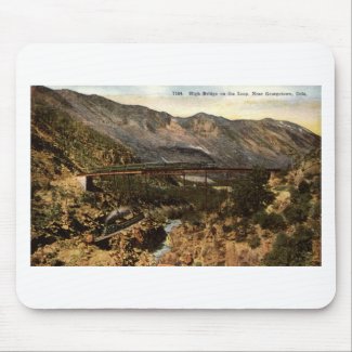 Railroad Bridge Colorado Repro Vintage 1911 mousepad