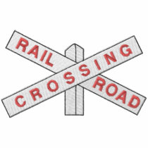 Railroad Crossing embroidered shirts by ZazzleEmbroidery Railroad Crossing embroidered shirts