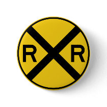 Railroad Crossing Highway Sign Pins