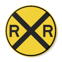Railroad Crossing Highway Sign Magnets