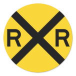 Railroad Crossing Highway Sign stickers