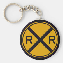 Railroad Crossing Key Chain