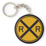 Railroad Crossing Key Chain