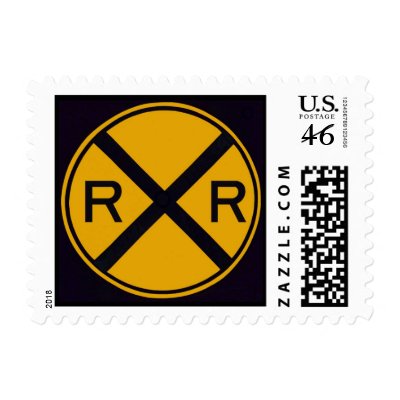 Railroad Crossing Postage Stamp
