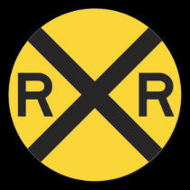 Railroad Crossing Sign stickers