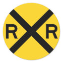 Railroad Crossing Sign stickers