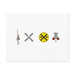 Railroad Crossing Signals - Caution! Postcard