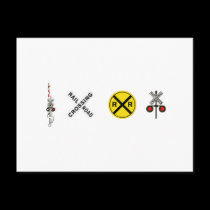 Railroad Crossing Signals - ! postcards