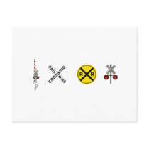 Railroad Crossing Signals - ! postcards
