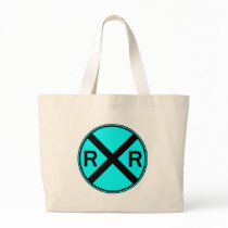 Railroad Crossing Warning Street Sign Train bags by inquester Railroad Crossing Warning Street Sign Train bags