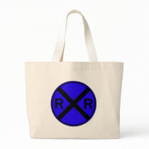 Railroad Crossing Warning Street Sign Train bags by inquester Railroad Crossing Warning Street Sign Train bags
