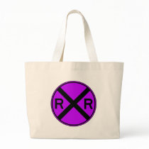 Railroad Crossing Warning Street Sign Train bags by inquester Railroad Crossing Warning Street Sign Train bags