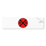 Railroad Crossing Warning Street Sign Train Bumper Stickers