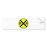 Railroad Crossing Warning Street Sign Train Bumper Stickers