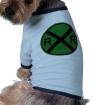 Railroad Crossing Warning Street Sign Train pet clothing by inquester Railroad Crossing Warning Street Sign Train pet clothing