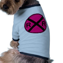 Railroad Crossing Warning Street Sign Train pet clothing by inquester Railroad Crossing Warning Street Sign Train pet clothing