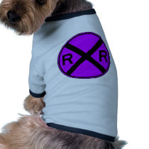 Railroad Crossing Warning Street Sign Train pet clothing by inquester Railroad Crossing Warning Street Sign Train pet clothing