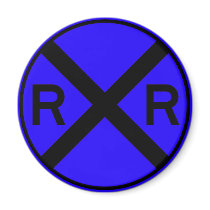 Railroad Crossing Warning Street Sign Train magnets by inquester Railroad Crossing Warning Street Sign Train magnets