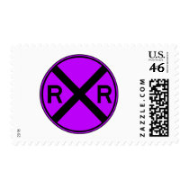 Railroad Crossing Warning Street Sign Train postage by inquester Railroad Crossing Warning Street Sign Train postage