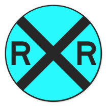 Railroad Crossing Warning Street Sign Train stickers by inquester Railroad Crossing Warning Street Sign Train stickers