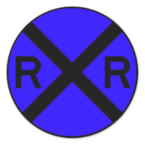 Railroad Crossing Warning Street Sign Train stickers by inquester Railroad Crossing Warning Street Sign Train stickers