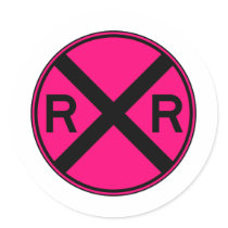 Railroad Crossing Warning Street Sign Train stickers by inquester Railroad Crossing Warning Street Sign Train stickers