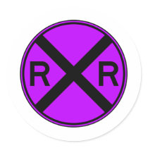 Railroad Crossing Warning Street Sign Train stickers by inquester Railroad Crossing Warning Street Sign Train stickers