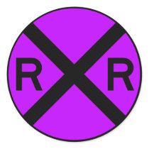 Railroad Crossing Warning Street Sign Train stickers by inquester Railroad Crossing Warning Street Sign Train stickers