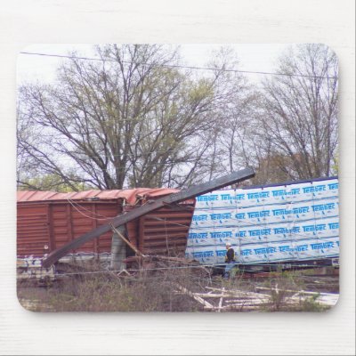 Railroad Derailment Photo 1 CSX Train K277-22 Mouse Mat by stanrail