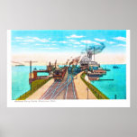 Railroad Ferry Docks, Mackinaw, Michigan posters
