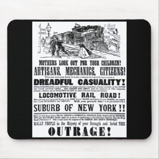 Railroad Outrage A Dreadful Casuality 1864 mousepad