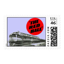 Railroad Red Ball Express Train postage