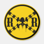 Railroad Sign Crossing Fridge Magnets
