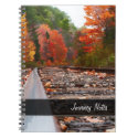 Railroad Tracks in Autumn Custom Travel Journal
