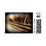 Railroad Tracks Postage Stamp