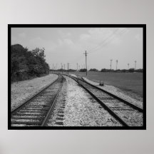 railroad tracks print