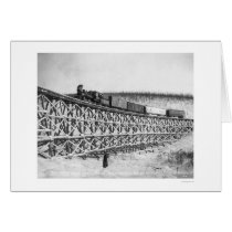 Railroad Train Bridge Alaska 1916 cards