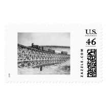 Railroad Train Bridge Alaska 1916 Stamp
