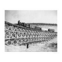 Railroad Train Bridge Alaska 1916 posters