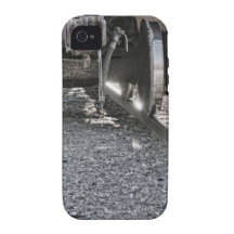 Railroad Train Car Wheels Hitting the Tracks iPhone 4/4S Covers