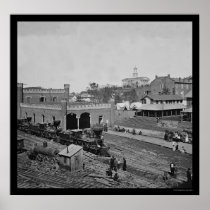 Railroad Yard and Depot in Nashville, TN 1864 Poster
