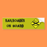 Railroader On Board bumper stickers