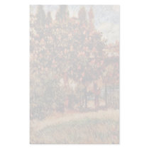 Railway Bridge At Chatou (The Pink Chestnut Trees) Stationery