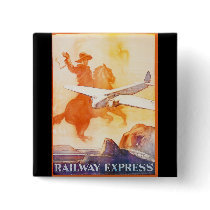 Railway Express Agency 1935 Advertisement buttons