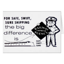 Railway Express Agency 1959 Greeting Card