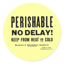 Railway Express Agency - Perishable - stickers