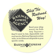 Railway Express - Ship The Railroad Way stickers