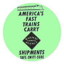 Railway Express Shipments, Safe * Swift * Sure ! stickers