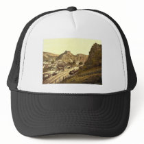 Railway station and Burg Are, Altenahr, the Rhine, Mesh Hats